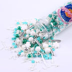Snowflake Sprinkles for Cake Decorating 4.23 ounce Frozen in Sugar Pearls Sprinkles for Cupcakes Topper Cookie Metallic Sprinkles Mix Jimmies Confetti Cake Decorations for Kid's Birthday Christmas Party - Image 7