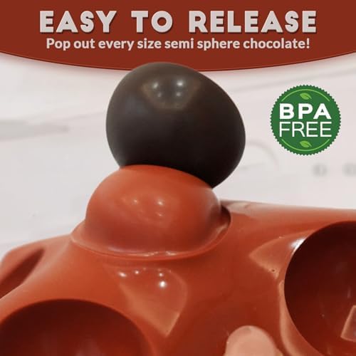 HKNMTT Hemisphere Silicone Molds 4 Size Set for Hot Cocoa Chocolate Bombs Valentines Semi Ball Making Kit Cake Decor Mould, Food Grade Non-stick Kitchen Baking Supplies Oven Safe - Image 5