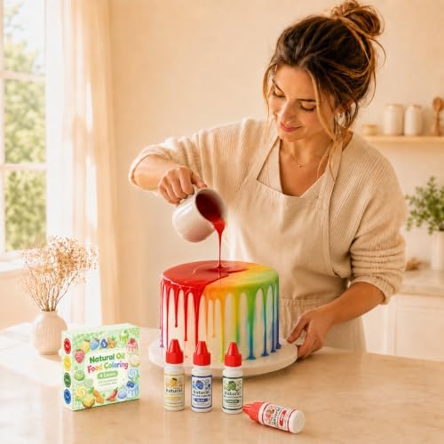 Natural Oil Food Coloring 4x6ml Oil Soluble Dye for Chocolate & Candy Melts - Image 6
