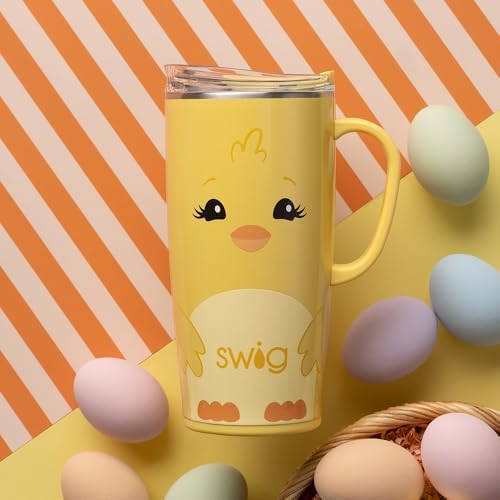 Swig Life 22oz Insulated Travel Mug with Handle & Lid, Spring Chick - Image 3
