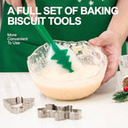Christmas Cookie Cutters Set, 7-Piece Stainless Steel Baking Kit - Image 3