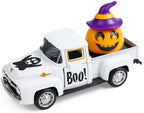 White Halloween Truck Decor, Pumpkin Pickup for Farmhouse Tabletop by Unknown