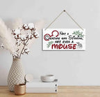 Christmas Door Sign Decor, Not a Creature was Stirring, not Even a Mouse, Winter Seasonal Christmas Wall Art Hanging Wooden Sign Merry Xmas Holiday Decorations for Home Outside Indoor - Image 2