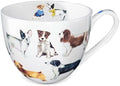 Cute Dog Mugs for Daily Coffee and Tea, Premium 20 oz Bone China Coffee Tea Hug Mug, Perfect Holiday, Birthday, and Christmas Gift for Dog Lovers, Designed in England by Harvest Green Studio by MFoffice
