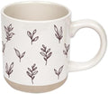 Sweet Water Decor Autumn Coffee Mug with Brown Leaves Design, 14oz Stoneware Cup for Tea & Cider, Microwave & Dishwasher Safe, Cozy Fall Gift by SweetWaterDecor