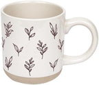 Sweet Water Decor Autumn Coffee Mug with Brown Leaves Design, 14oz Stoneware Cup for Tea & Cider, Microwave & Dishwasher Safe, Cozy Fall Gift by SweetWaterDecor