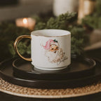 Sweet Water Decor Santa Coffee Mug, 14oz China Christmas Mug with Gold Handle, Large Holiday Winter Cup for Coffee, Tea & Hot Chocolate, Stocking Stuffer Gifts for Women - Image 4