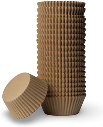 200 Paper Cupcake Liners, Muffin Liners or Baking Cups for Desserts, Muffins, Cupcakes and More Treats; Grease Proof, No Smell, Food Grade, Nut Serving Containers (Brown) - Image 6