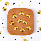 Edible Bees Cake Decorations, 16 pcs Bee Cake Decorations, Edible Bee for Cupcakes, Ice Cream, Waffles, Cookies, Cake, Macaron - Image 3