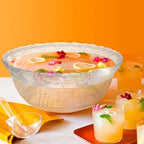 S.G Premium Quality 2 Gallon / 8 Quart Clear Plastic Punch Bowl - Image 7