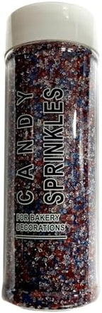 Edible Red White and Blue Sanding Sugar Sprinkles 142g/ 5.01oz Patriotic Sugar Crystals for cake decorating Ice Cream Toppings and Cookie Decorating for Independence Day - Image 6
