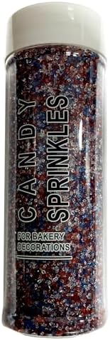 Edible Red White and Blue Sanding Sugar Sprinkles 142g/ 5.01oz Patriotic Sugar Crystals for cake decorating Ice Cream Toppings and Cookie Decorating for Independence Day - Image 6