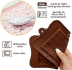 HKNMTT Chocolate Bar Molds Silicone Classic 4 Pack, Snap Candy Bars Making Mould Set, BPA Free Soy Candle Wax Melt Durable Mold Easy Release Non-Stick for Protein and Energy DIY Handmade Gifts - Image 4