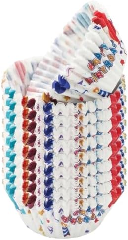 200 Paper Cupcake Liners, Muffin Liners or Baking Cups for Desserts, Muffins, Cupcakes and More Treats; Grease Proof, No Smell, Food Grade, Nut Serving Containers (Birthday) - Image 7