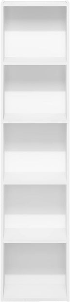 Furinno PASIR Book Shelf, 5-Tier Modern Bookshelf, Open Shelves Bookcase 9 x 12 - Image 8
