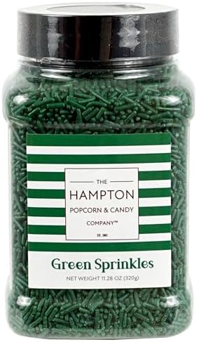 Green Sprinkles Jimmies 11.28 oz, Green Sprinkles For Cake Decorating, Cake Sprinkles, Sprinkles For Baking, Ice Cream & More, The Hampton Candy Company - Image 4