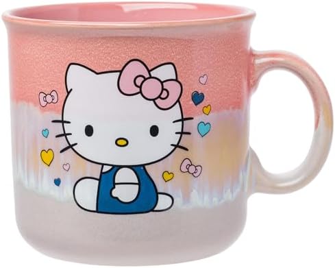 Silver Buffalo Sanrio Hello Kitty Sitting, Reactive Glaze Camper Mug, 20oz by SilverBuffalo