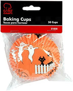 Chef Craft Paper Patterned Cupcake Liners, 50 count, Orange/Black/White - Image 2