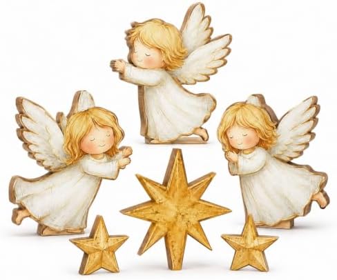 Christmas Decorations Indoor, Christmas Angel Star Nativity Home Decor by Unknown