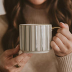 Sweet Water Decor Green Stripe Coffee Mug, 14oz China Christmas Mug with Gold Handle, Large Holiday Winter Cup for Coffee, Tea & Hot Chocolate, Stocking Stuffer Gifts for Women - Image 4