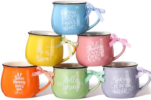 Sawysine 6 Set Christmas Coffee Mugs, Holiday Gift(Easter Style) by Sawysine