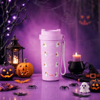 YOME 17oz Halloween Ceramic Lined Insulated Coffee Mug with Infuser for Women Gift | One-handed Pop Open Lid | Stainless Steel |Keep Drinks Cold and Hot| 100% Leak Proof - Image 2