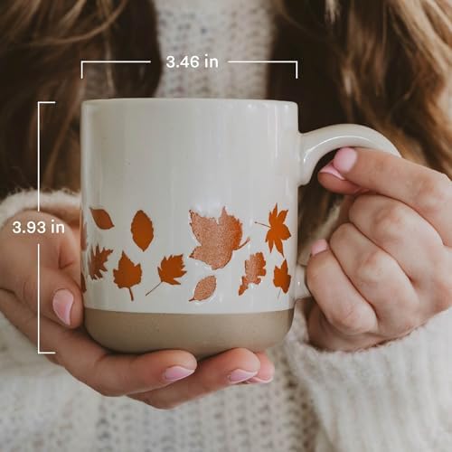 Sweet Water Decor Fall Coffee Mug with Orange Leaves Design, 14oz Stoneware Cup with Handle for Tea & Cider, Microwave & Dishwasher Safe, Cozy Autumn Seasonal Gift - Image 4
