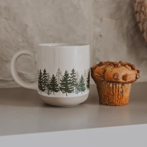 Sweet Water Decor Forest Two Tone Coffee Mug, 14oz Stoneware Cup - Image 5