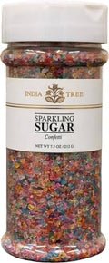 India Tree Rainbow Sparkling Sugar, Coarse Decorating Sugar, 7.5 oz Jar by IndiaTree