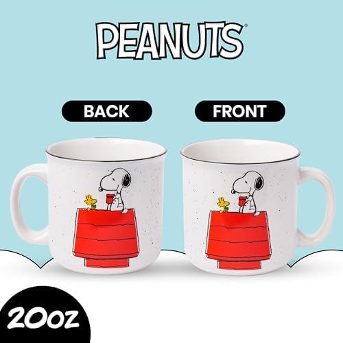 Silver Buffalo Peanuts Snoopy and Woodstock, Ceramic Camper Mug, 20oz - Image 2