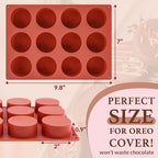 HKNMTT Round Silicone Molds 3 PCS, 12-Cavity 2.1" Round Cylinder Chocolate Covered Cookie Mold, Food Grade Non-Stick Baking Moulds for Candy Handmade Soap Pudding Jello Mini Cake Jelly Brownie - Image 4