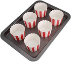 50 Pack Muffin Liners Baking Paper Cups Red and White - Image 6
