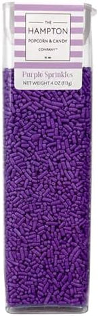 Bright Purple Sprinkles Jimmies 4 oz, Sprinkles For Cake Decorating, Baking, Ice Cream & More, The Hampton Candy Company - Image 3