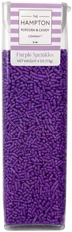 Bright Purple Sprinkles Jimmies 4 oz, Sprinkles For Cake Decorating, Baking, Ice Cream & More, The Hampton Candy Company - Image 3