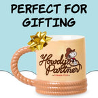 Silver Buffalo Peanuts Western Howdy Partner, 3D Sculpted Mug, 20oz - Image 6