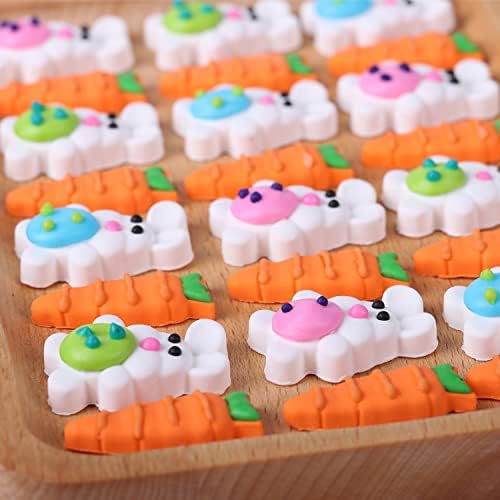 Edible Easter Cake Decorations for Cake Decorating, Carrot Cake Decorations, Bunny Cupcake Toppers for Easter Theme Cake, Macarons, Cookies, Waffles, Cakecircles - Image 3