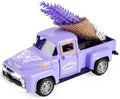 Lavender Truck Decor with Flowers, Purple Floral Pickup Truck with Butterfly, Rustic Farmhouse Tabletop Centerpiece, Spring Country Home Office Kitchen Tiered Tray Decor by Unknown