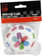 Chef Craft Paper Patterned Cupcake Liners, 50 count, Red/Pink/Blue/Green/Purple - Image 2