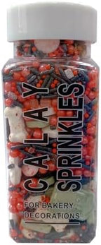 Sentovac Halloween Sprinkle Tombstone Skull Bloody Eyes Bones Red Peals Sprinkles Mix Edible for Cake Decorating Sugar Candy Cookie Cupcake Topper Baking Decorations Halloween Christmas Supplies - Image 5