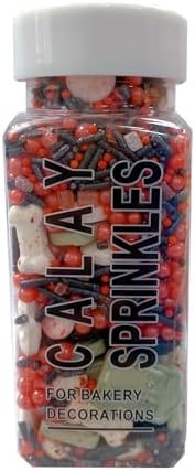 Sentovac Halloween Sprinkle Tombstone Skull Bloody Eyes Bones Red Peals Sprinkles Mix Edible for Cake Decorating Sugar Candy Cookie Cupcake Topper Baking Decorations Halloween Christmas Supplies - Image 5