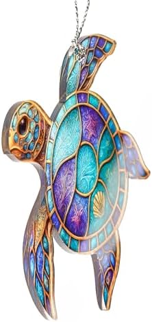 Sea Turtle Gifts for Women, Sea Turtle Christmas Ornaments Decoration, Suncatcher Ornament with Story Card, Beach Ornaments for Tree, Sea Lover Gift, Birthday Gift for Mom - Image 4