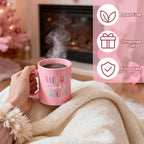 Didaey 6 Pcs Pink Christmas Mugs 12 oz Nutcracker Ceramic Coffee Cup Gifts - Image 2