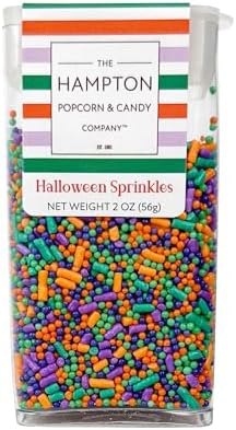 Green, Purple & Orange Sprinkles Jimmies 2 oz, Halloween Sprinkles For Baking, Ice Cream & More, The Hampton Candy Company - Image 4