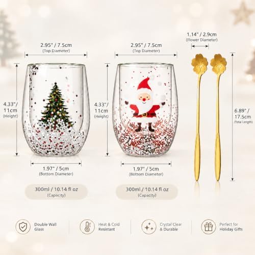 2pcs christmas mugs Coffee Cups 10oz Heat insulation and scald prevention - Image 3