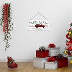 Farm Fresh Christmas Trees Wood Sign, Christmas Hanging Wood Sign, Winter Decorative Wall Signs, Rustic Winter Wooden Door Signs, Farmhouse Outdoor Wooden Xmas Decor, Xmas Wall Alt - Image 4