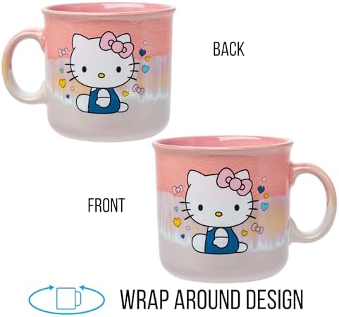 Silver Buffalo Sanrio Hello Kitty Sitting, Reactive Glaze Camper Mug, 20oz - Image 6