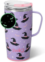 Swig Life 22oz Travel Mug, Halloween Insulated Tumbler with Handle and Lid, Travel Coffee Mug, Cup Holder Friendly, Stainless Steel 22 oz Tumbler, Reusable Insulated with Lid (Spellbound) - Image 2