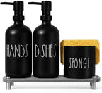 Kitchen Soap Dispenser Set, 16.9 fl oz Hand and Dish Soap Dispensers by TOLDATLI