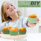 600 Pack Sage Green Cupcake Liners Dark Green Light Green Baking Cups Gradient Green Muffin Liners for Cupcake Wrappers Wedding Bridal Baby Shower Birthday Party - Image 7