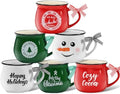 Sawysine 6 Set Christmas Coffee Mugs, Holiday Gift, Snowman Style by Sawysine